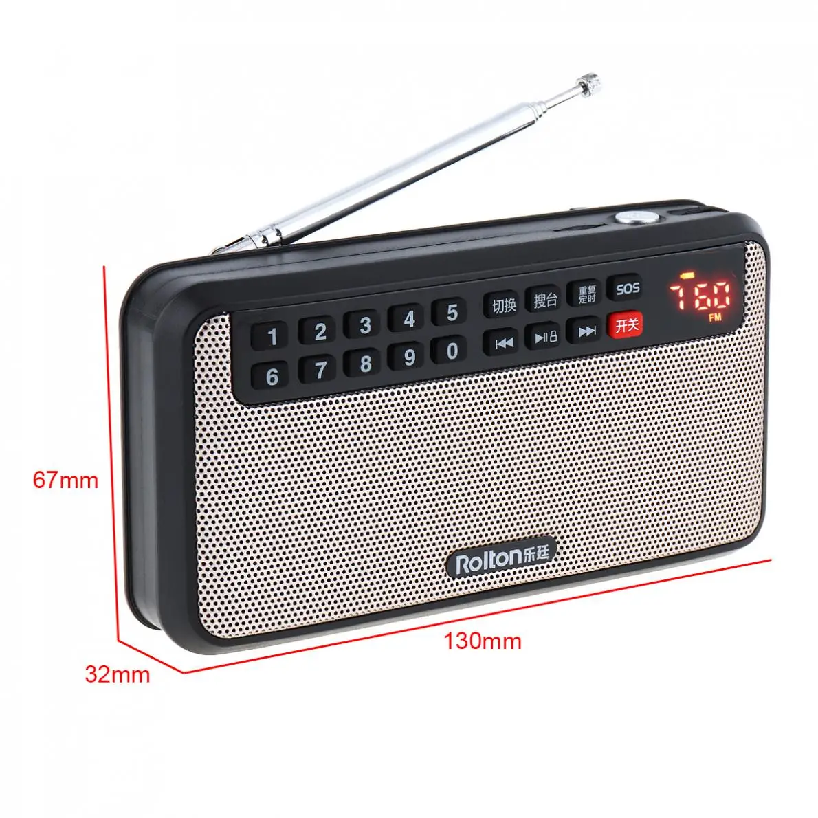 Rolton T60 Портативный USB fm-радио динамик со светодиодный сабвуфером MP3 музыкальный плеер/фонарь, лампа/Проверка денег для дома/улицы