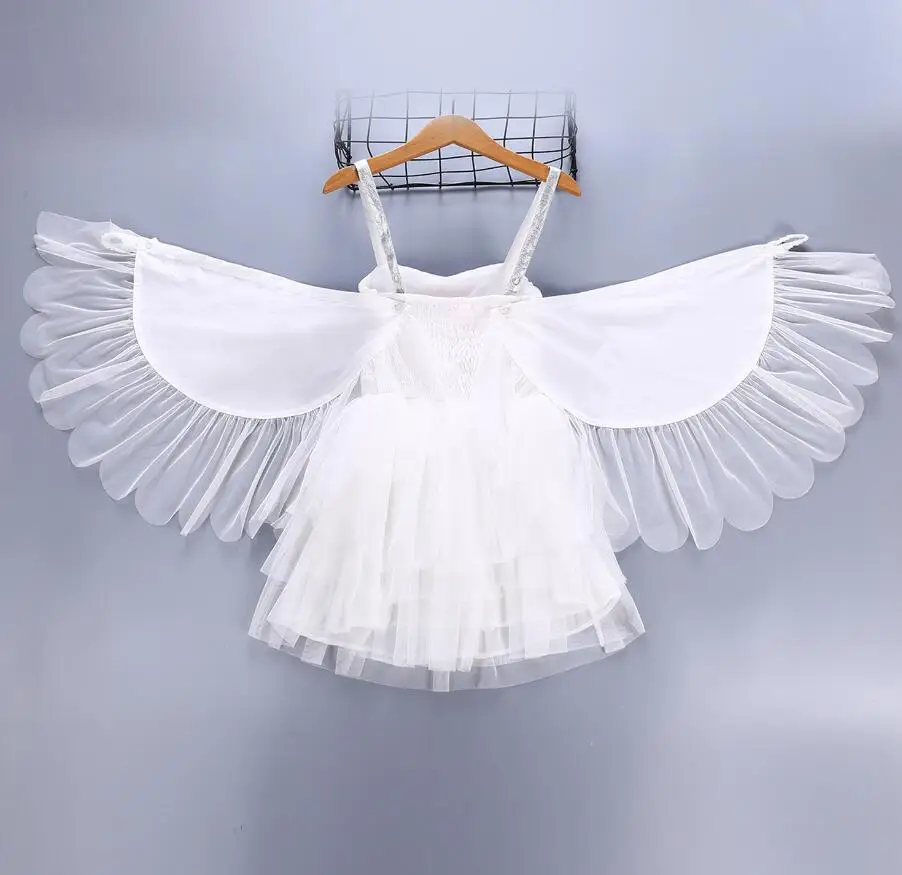 2019 Erapinky Princess Dress For Girls Angel Flamingo Party Removable Swan Wings Birthday Costume Kids Clothes | Тематическая