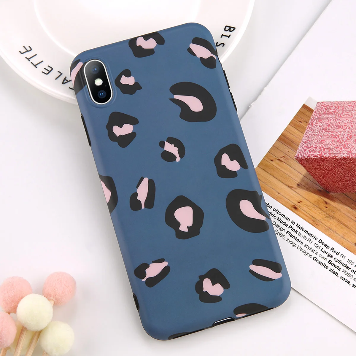 Lovebay чехол для телефона модный Леопардовый принт цветной для iPhone 6 6s 7 8 Plus мягкая крышка IMD для iPhone 11 Pro X XR XS Max Fundas - Цвет: Синий
