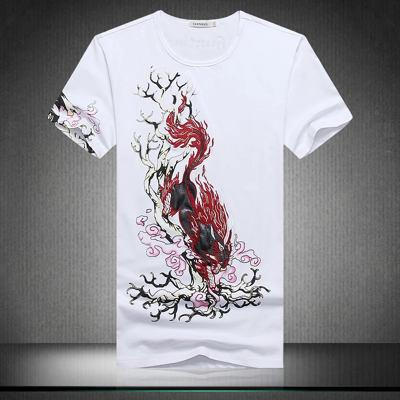 Мужская футболка с короткими рукавами Повседневная хлопковая Приталенная