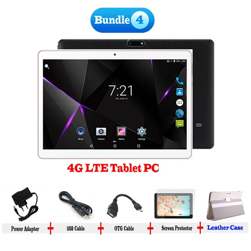 4G LTE Add Case Google/Play Store/Youtube 4G LTE 10 дюймов Android 8,0 планшетный ПК 4 Гб+ 64 ГБ ips WiFi A-GPS 8 ядер+ клавиатуры на русском/английском языке - Комплект: 4G LTE Add Case