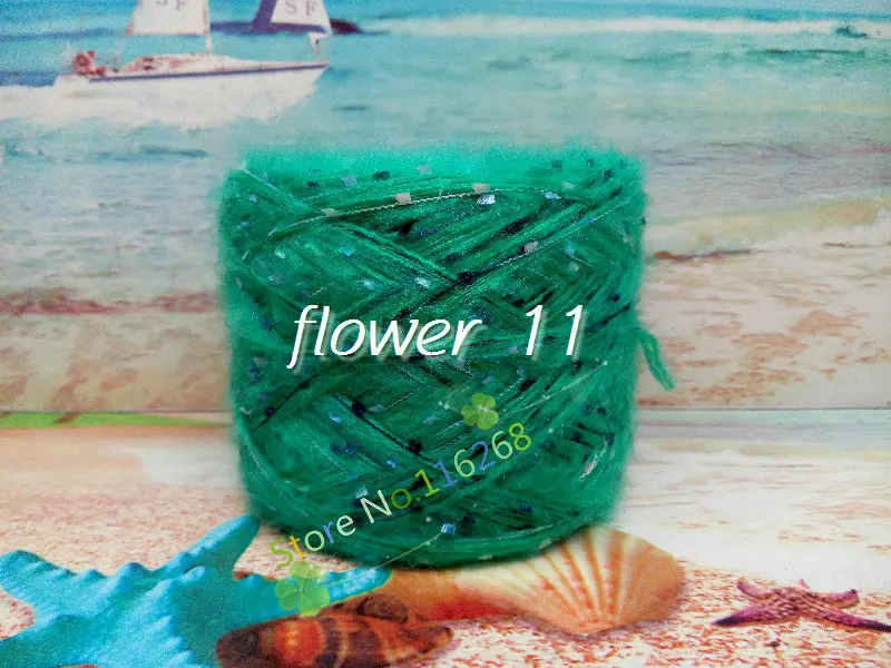 flower 11 100 г/лот ручная вязка крючком, пряжа для вязания,, пряжа для вязания с блестками, зимняя теплая пряжа для вязания, Т3 - Цвет: flower 11