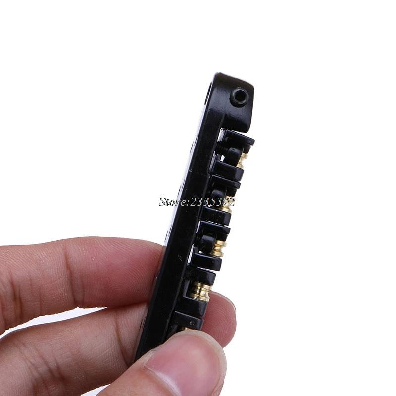 

Black Roller Saddle Locking Tune-O-Matic Chrome Bridge For Guitar