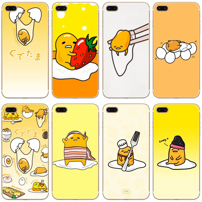 G452 Gudetama Ленивый Яйцо Прозрачный Жесткий Тонкий Case Cover Для Apple iPhone 4 4S 5 5S SE 5C 6 6s 7 Плюс