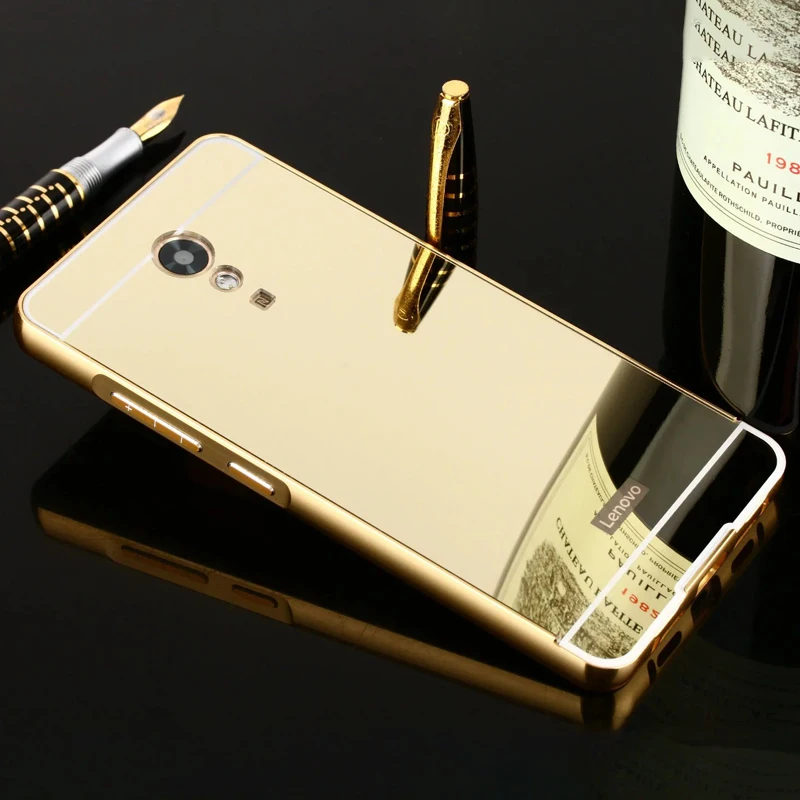 Чехол для lenovo Vibe P2, металлический золотой бампер, зеркальный Жесткий ПК Пластиковый Чехол для телефона, задняя крышка для lenovo Vibe P2, 5,5 дюймов, Coque Fundas Capa