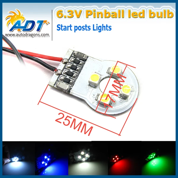 100 шт. супер яркий ответ Линия прокладки пинбол LED Fantasma 6.3 В 4* 3528smd для игры пинбол машина Запчасти анти ореолы