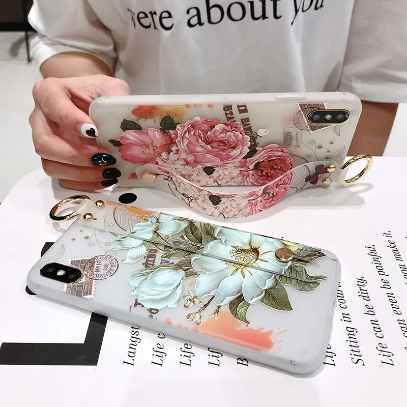 Мягкий чехол из ТПУ с ремешком на запястье для телефона Huawei P30 Pro P20 Lite P10 P Smart Plus Mate