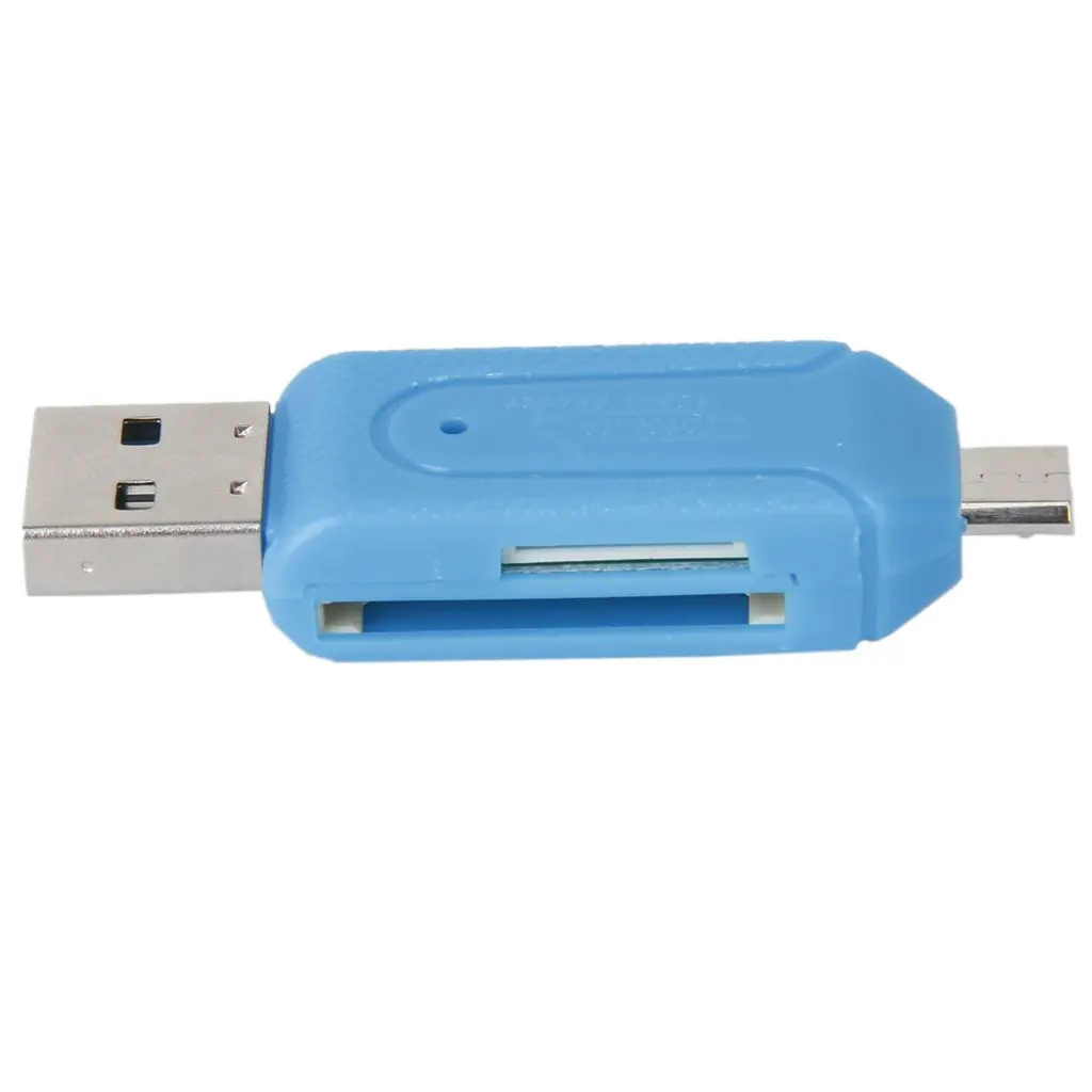 USB 2 0 + Micro OTG SD ST кардридер для сотового телефона планшетного ПК (синий) | Компьютеры
