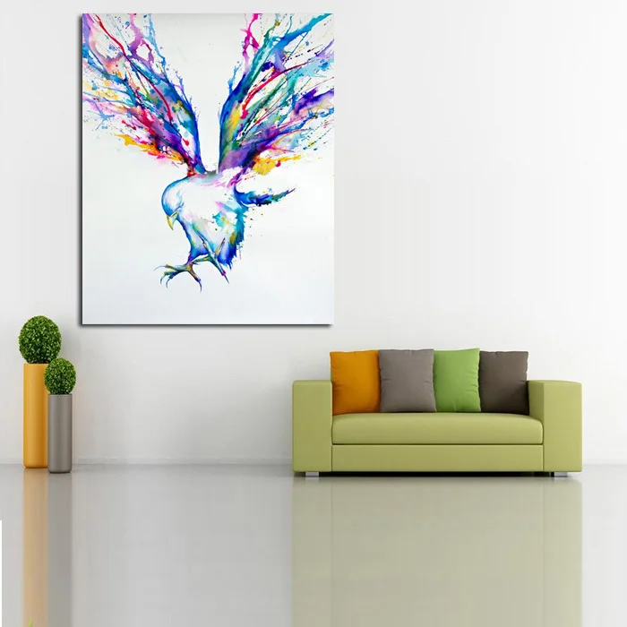 Расписано вручную абстрактное украшение на стену живопись маслом Красочные