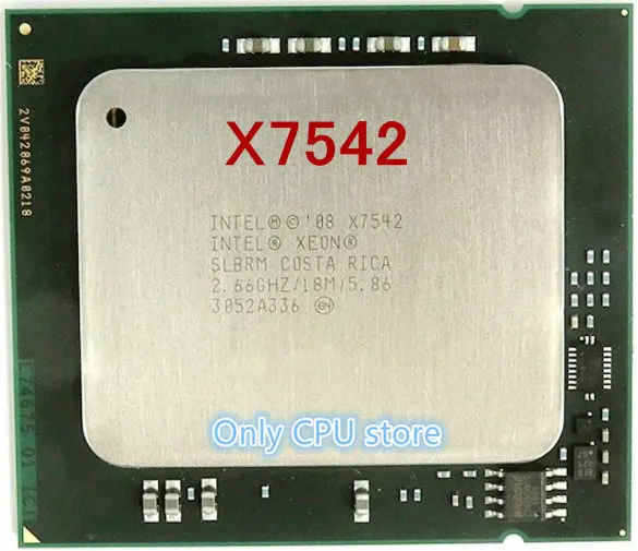 Оригинальный процессор X7542 Intel Xeon 2 66 ГГц 6 ядерный LGA1567 Бесплатная