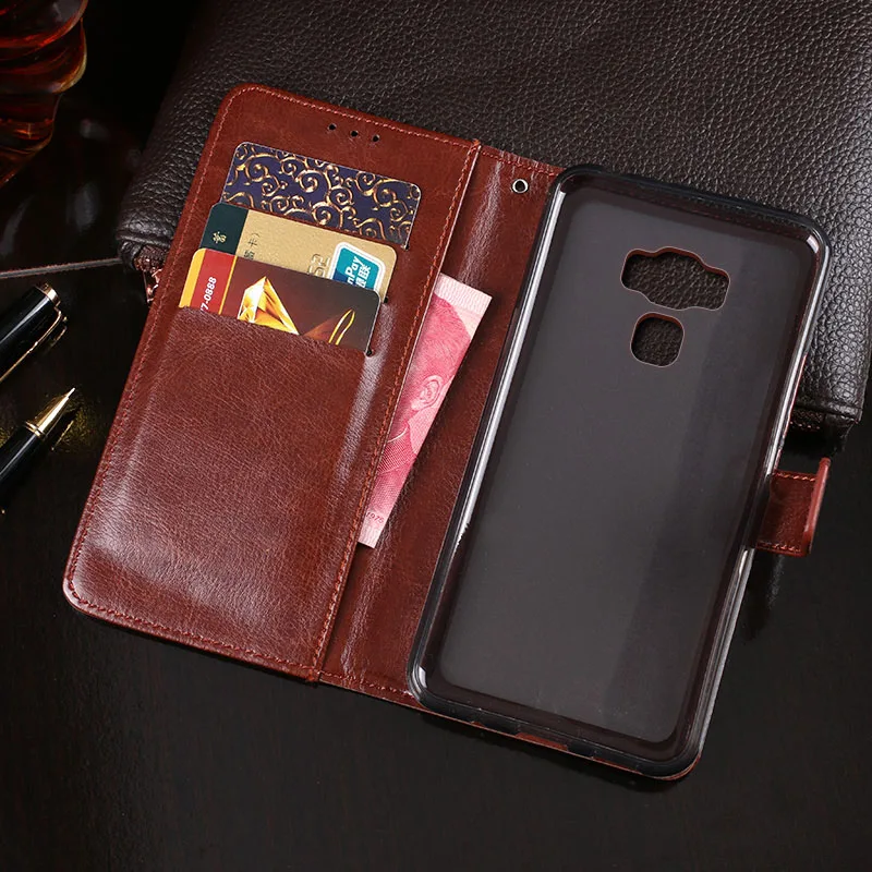 Роскошный кожаный флип чехол для Asus ZenFone 3 Max ZC553KL задняя крышка защитный телефона