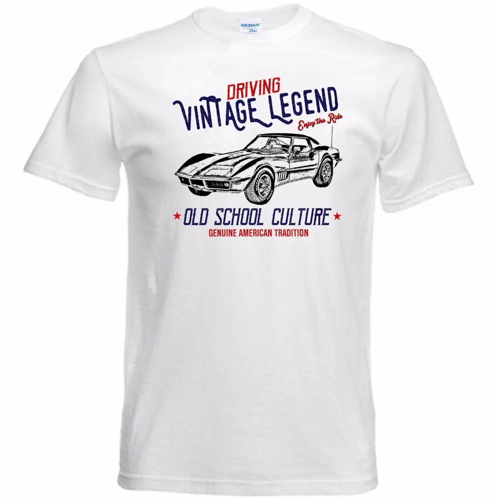 

2019 Summer T Shirt O-Neck Fashion Casual High Quality Vintage American Car C3 - New 100% Cotton Tee Shirt custom