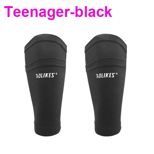 Teenager-black Футбольные Щитки Носок, ноги производительность Поддержка Футбол сжатия носки для девочек до середины икры рукава с карманом ноги рукава Футбол Поддержка носки - Цвет: Teenager-black