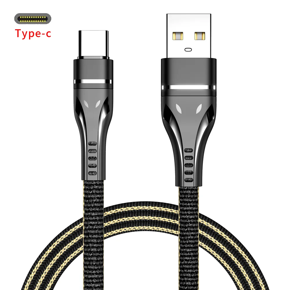 Black CXV usb type-C кабель для USB C для samsung S10 Xiaomi huawei кабель для мобильного телефона USBC кабель для быстрой зарядки и передачи данных кабель type-C - Цвет: Black