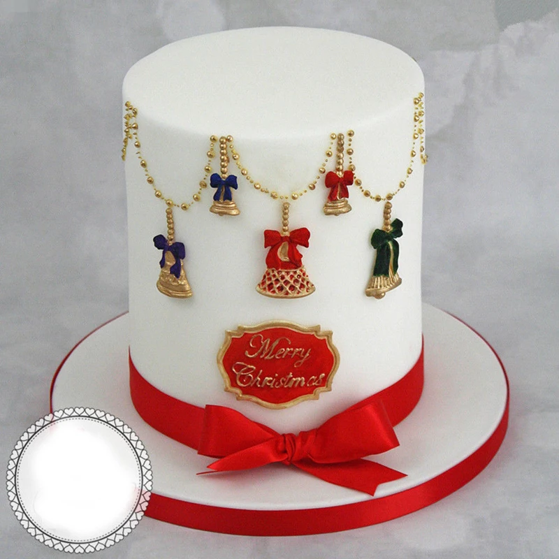 JX-LCLYL новый силиконовый Рождественский колокольчик украшение для торта Sugarcraft