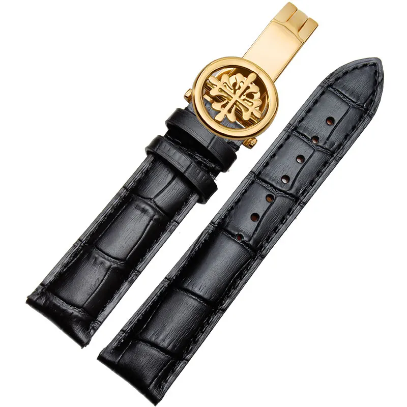 Ремешок для часов 20 мм, 22 мм, 21 мм, чехол для часов Patek philpe, складная Пряжка, серебро, розовое золото - Цвет ремешка: 2