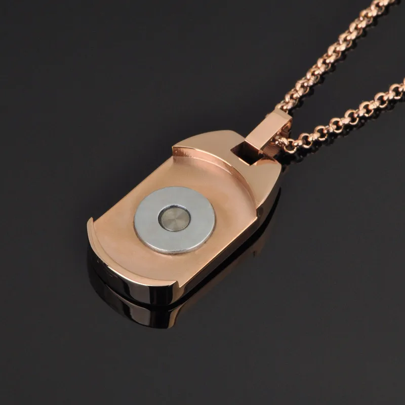 Pendant Base 30001 Hottime Магнитная Нержавеющая сталь DIY Подвеска Цепочки и ожерелья Мощность диск покрытием из розового золота Цепочки и ожерелья Средства ухода за кожей цепь здоровье Цепочки и ожерелья для Для женщин - Окраска металла: Pendant Base 30001