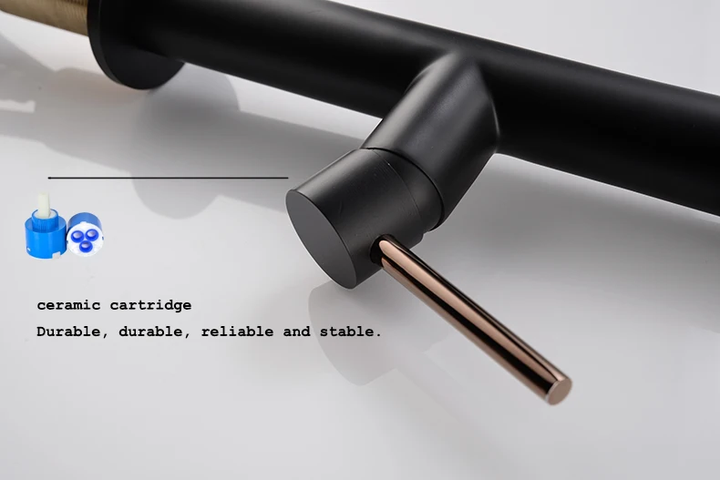 Чистый черный кухонный кран 360 ronating blackend раковина кран холодной и горячей кухни смеситель почерневший датчик кухонный смеситель
