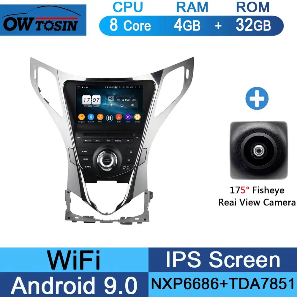 32G Fisheye Camera " ips 1920*1080 8 ядерный 4G+ 64G rom Android 9,0 автомобильный dvd-плеер для hyundai AZERA Grandeur HG I55 2011 2012 DSP радио gps Parrot BT - Цвет: 32G Fisheye Camera