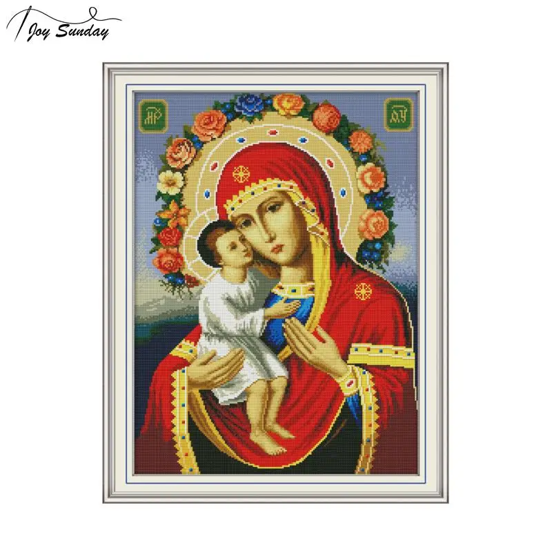 

Joy Sunday Religious Figure Embroidery Cross Stitch Kit Printed Canvas DMC Counted Aida Fabric Crossstitch Needlework Home Decor