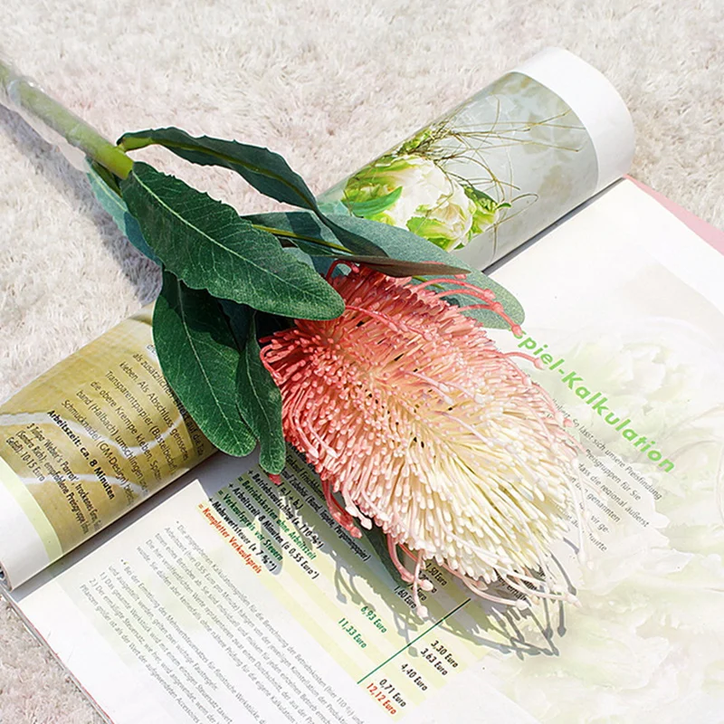 Роскошная большая принцесса Protea Cynaroides филиал Искусственные цветы Флорес