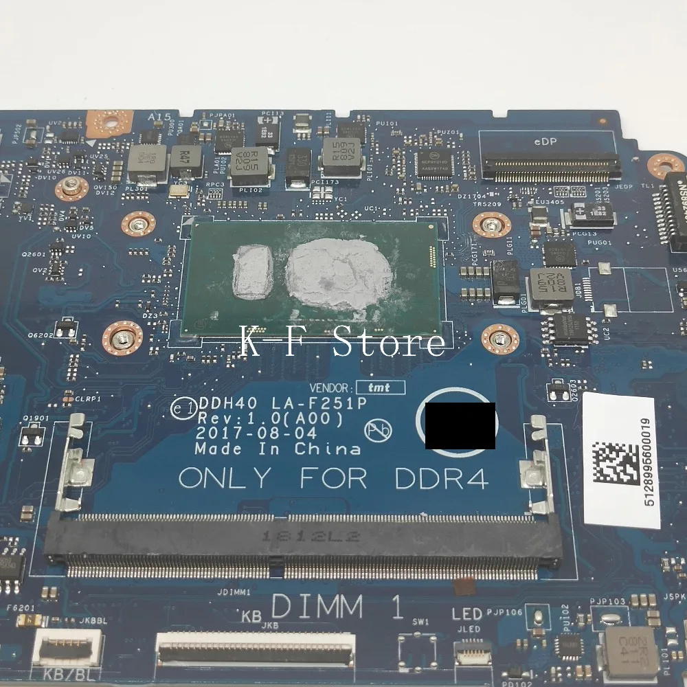 Kaifull для Dell 7472 7572 материнская плата ноутбука с i7 8550U CPU и MX150 GPU DDH40 LA F251P WV6GW 0WV6GW CN