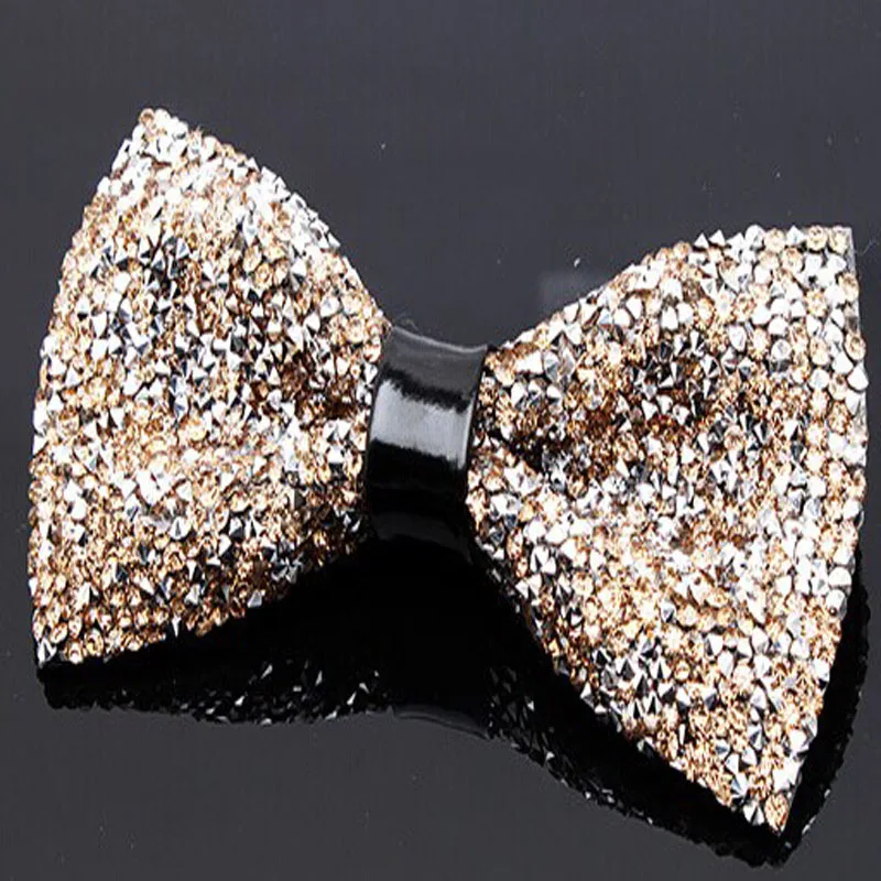 Men Fashion Bow Tie Refined Luxury Nightclub Super Diamond Wedding Shinning Rhinestones T1611 | Аксессуары для одежды
