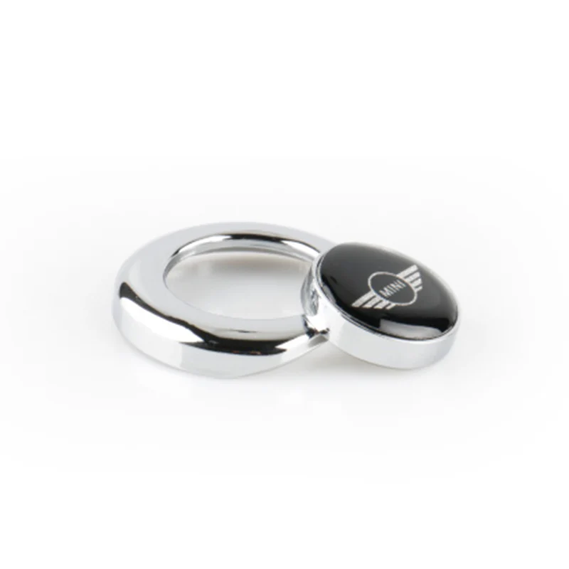 MINI Silver Автомобильный стиль, интерьерная кнопка Зажигания, наклейка для Mini Cooper Countryman Clubman R55 R56 R57 R58 R59 R60 R61, аксессуары - Название цвета: MINI Silver