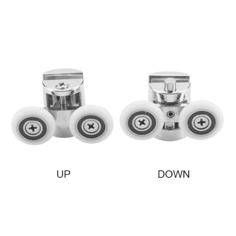 Новый 4 * Сверхмощный Цинковый Сплав двойной верхний нижний душ|Дверные ролики| |