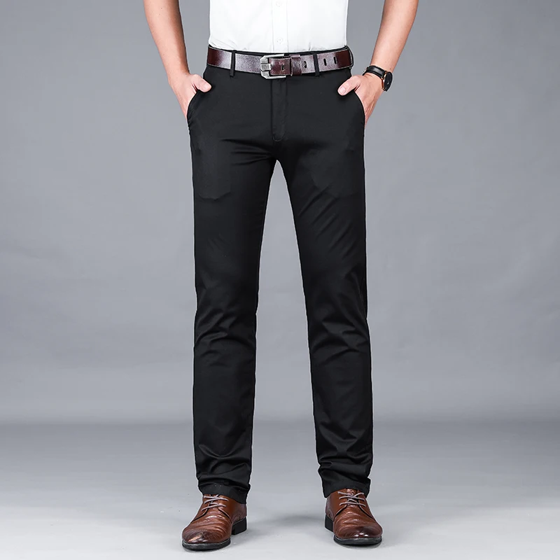 Pantalon Homme, мужские брюки, мужские классические деловые брюки, мешковатые, белые, черные, повседневные мужские рабочие брюки, большие размеры, высокое качество, тонкие