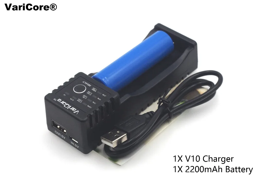 1x Зарядное устройство для литий-ионных аккумуляторов varicore v10 1 2 в 3 7 4 25 18650