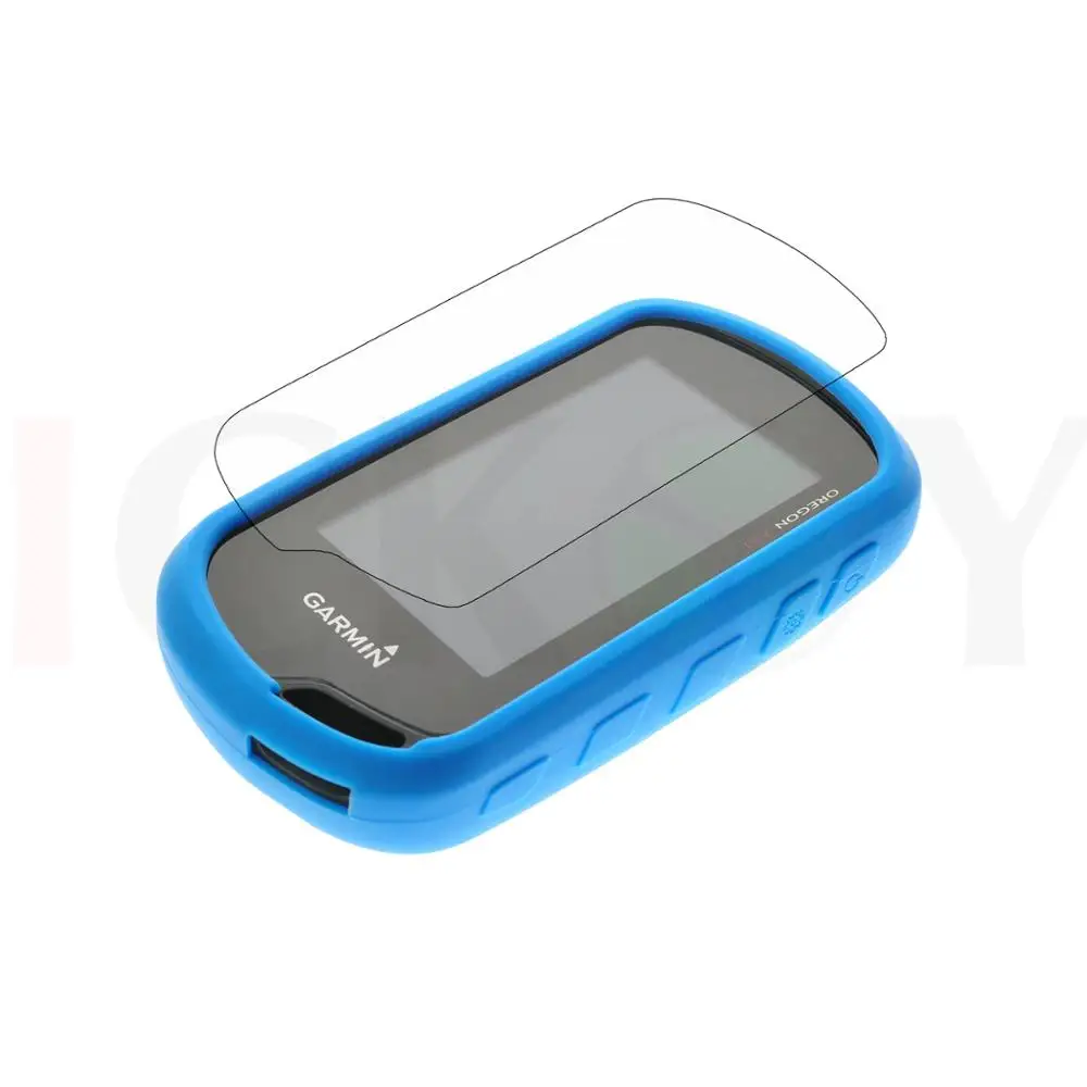 Sky Blue Открытый защитный силиконовый резиновый чехол+ Защитная пленка для экрана для пешего туризма ручной gps Garmin Oregon 600 600T 700 700T 750 750T - Цвет: Sky Blue