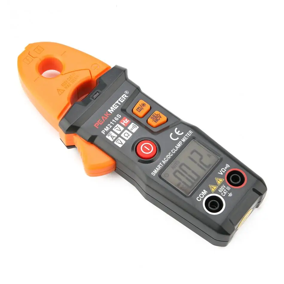 Мультиметр-зажим PEAKMETER PM2116S миниатюрный Бесконтактный цифровой измеритель тока