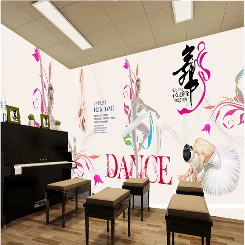 Современный фон для йоги фитнеса клуба танцевальной комнаты балета студии
