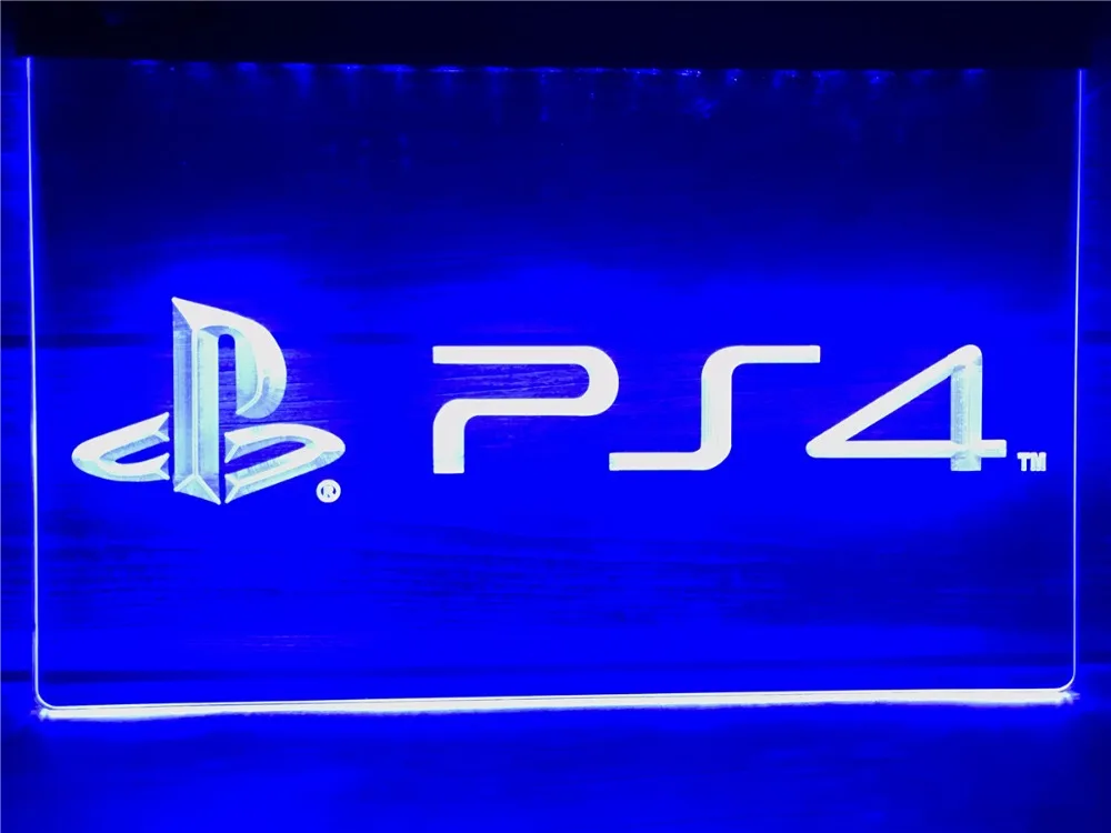 LH174 Playstation 4 PS4 светодиодный неоновый светильник знаки|Таблички и знаки| |