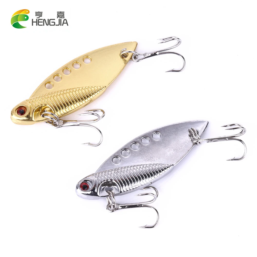 

HENGJIA 20pcs 5cm 11g Isca Artificial hard metal vib fishing lures wobbler carp fishing blade fishing baits pesca