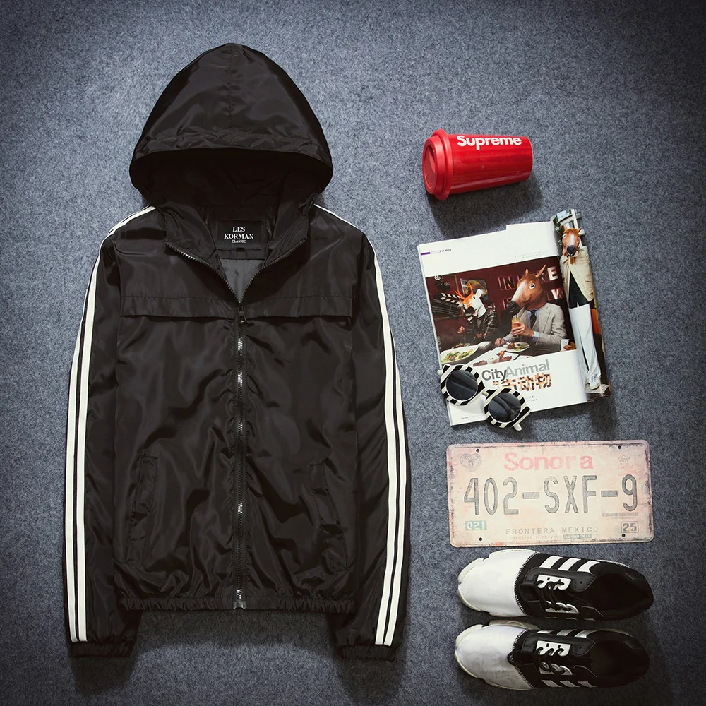 2018 куртка Для мужчин лето с капюшоном солнцезащитный крем куртки ветровка