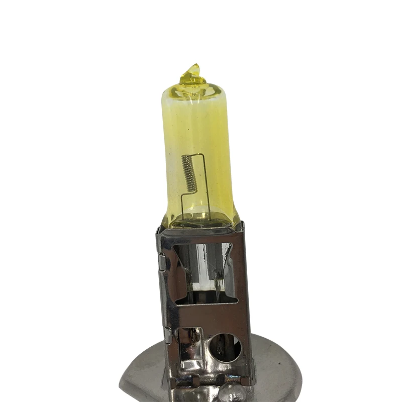 Eliteson 2 шт./лот 12 V 55 W фар автомобиля Лампа 6000 K H1 Галогенные желтый H1 лампы кварцевые Стекло авто свет супер белый