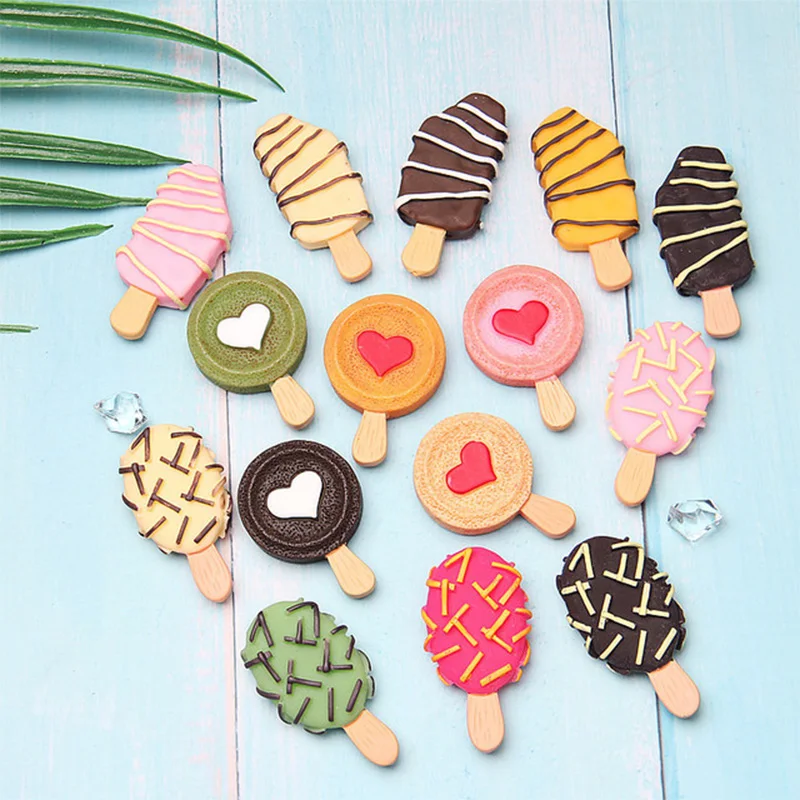 5 шт. Семена сладкого мороженого смолы кабошон с плоской задней поверхностью Kawaii