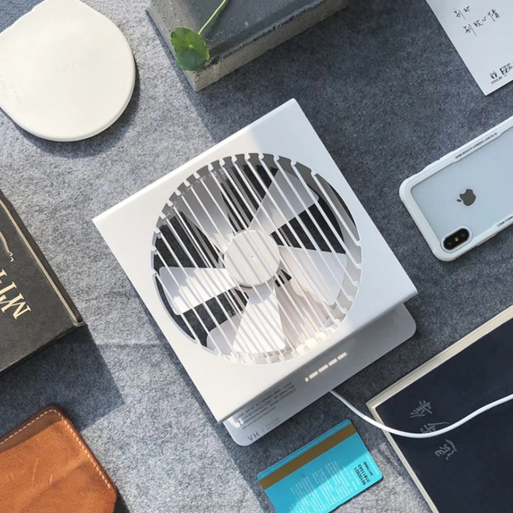 USB Настольный вентилятор офисный тихий металлический каркас портативный