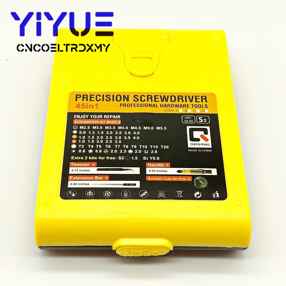 

45 in 1 Precision Screwdriver Set Disassemble For Tablets Phone Computer Laptop PC Watch Mini Electronic Repair Tools Kit