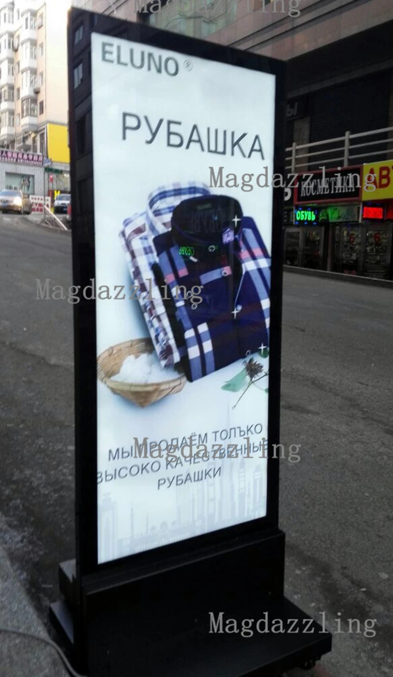 Уличная стойка 60x90 см для ресторана двухсторонняя Светодиодная панель мобильный