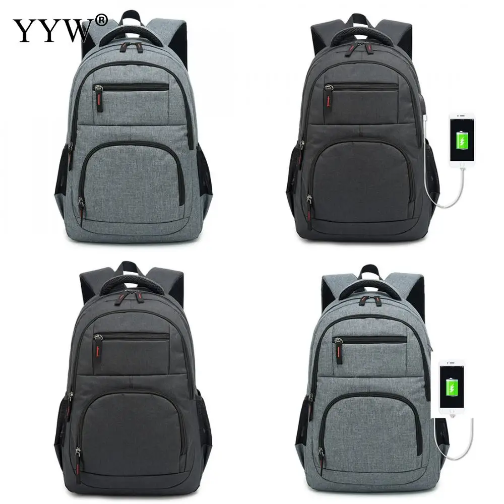 Мужской холщовый рюкзак для ноутбука с USB-разъемом | Багаж и сумки