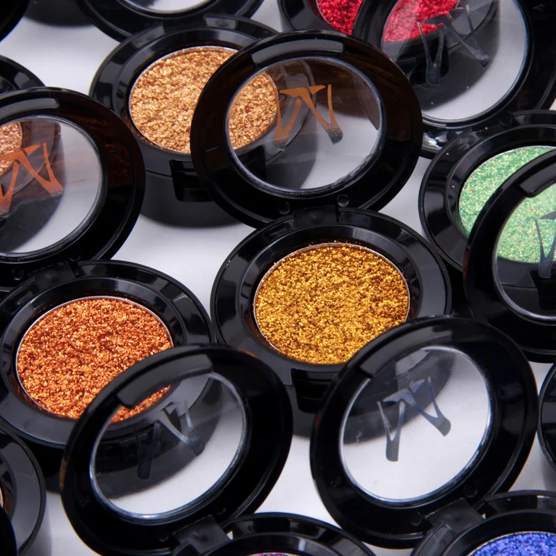 Блестящие тени для век MISS ROSE палитра теней одного цвета блестящие металлические