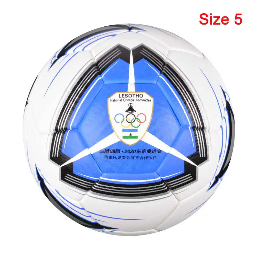 LW-Bluewhite Size 5 Футбольный мяч Официальный Размер 5 PU материал профессиональный матч спортивный тренировочный футбольный мяч с подарком futbol bola de futebol - Цвет: LW-Bluewhite Size 5