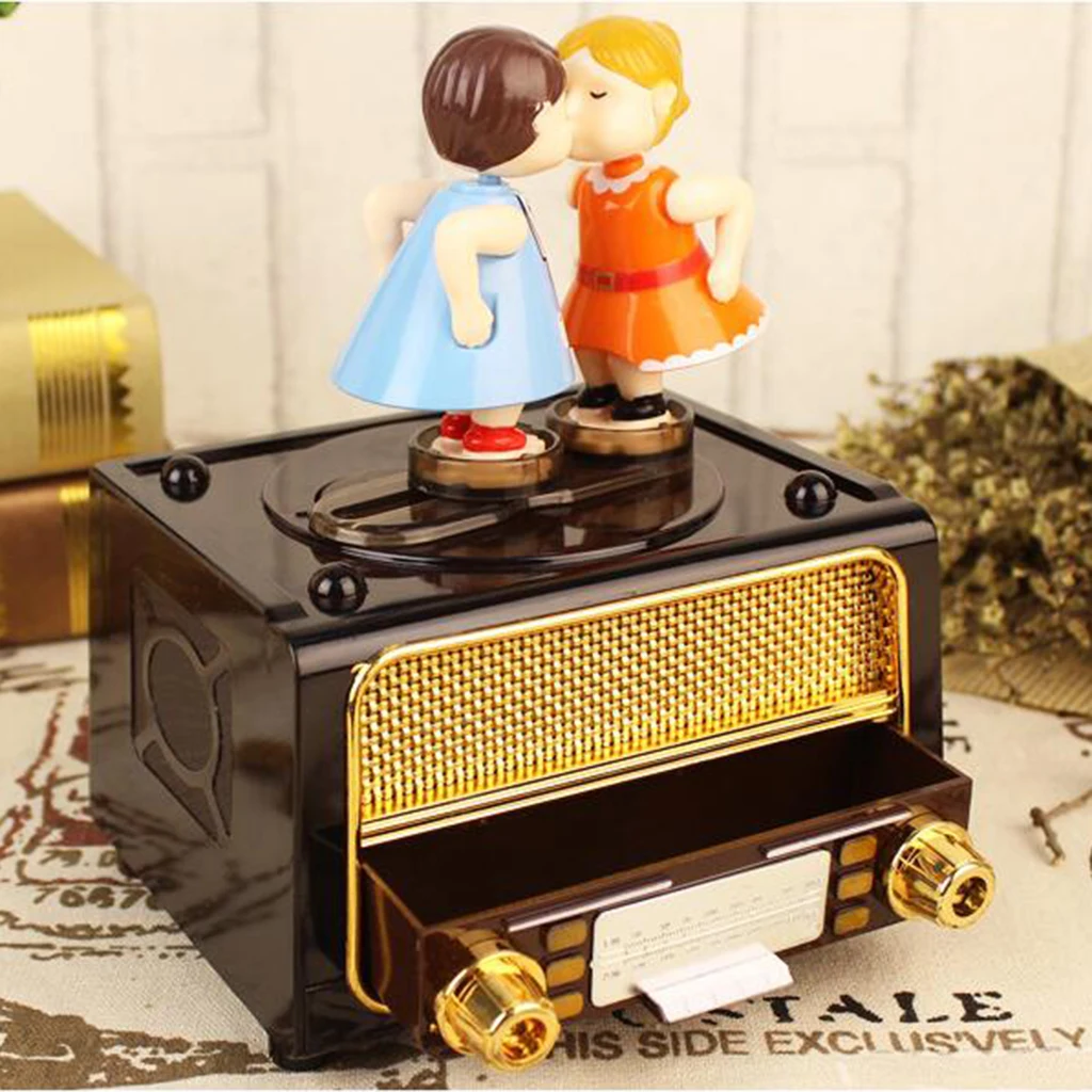 Романтическая ретро-модель радиоприемника механическая Подарочная Музыкальная
