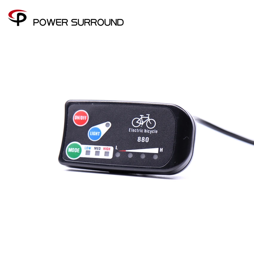 Трехскоростная Светодиодная панель управления Ebike Pas/дисплей Meter 880 для