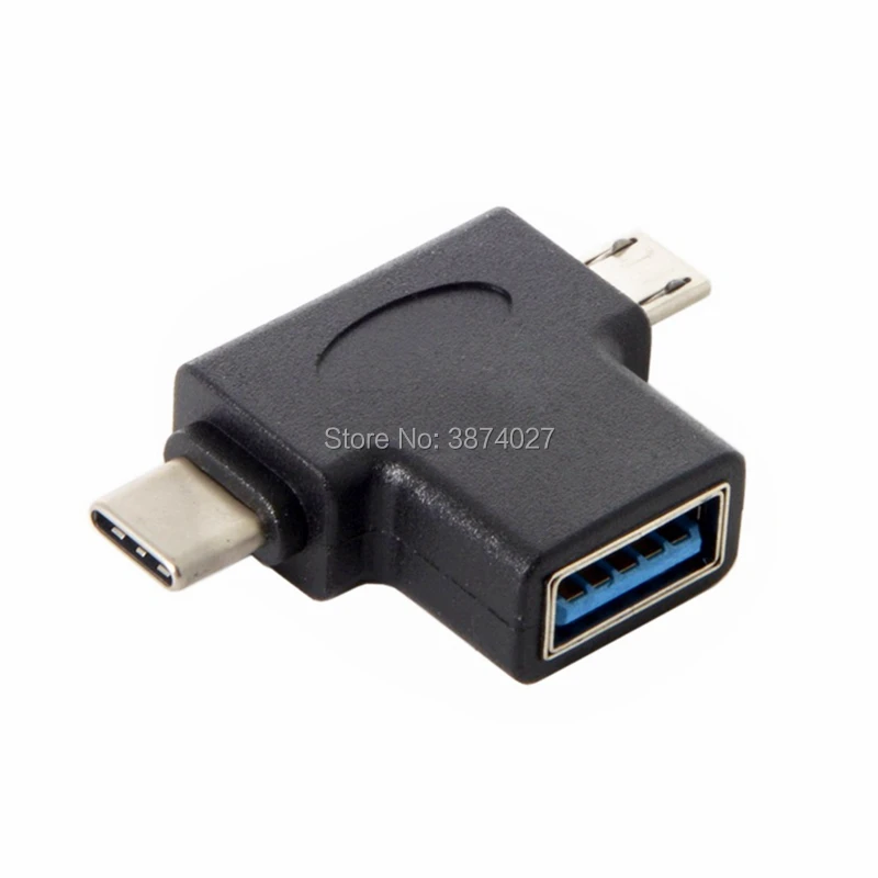 Адаптер 2 в 1 USB 3 0 к Type C Micro OTG конвертер для Oneplus 5t 6 Xiaomi Mix 2s Samsung S9 + адаптеры