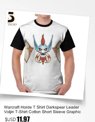 Футболка с изображением Орды Warcraft Saurfang For The Horde Футболка мужская забавная футболка с графическим принтом уличная футболка с короткими рукавами из полиэстера XXX