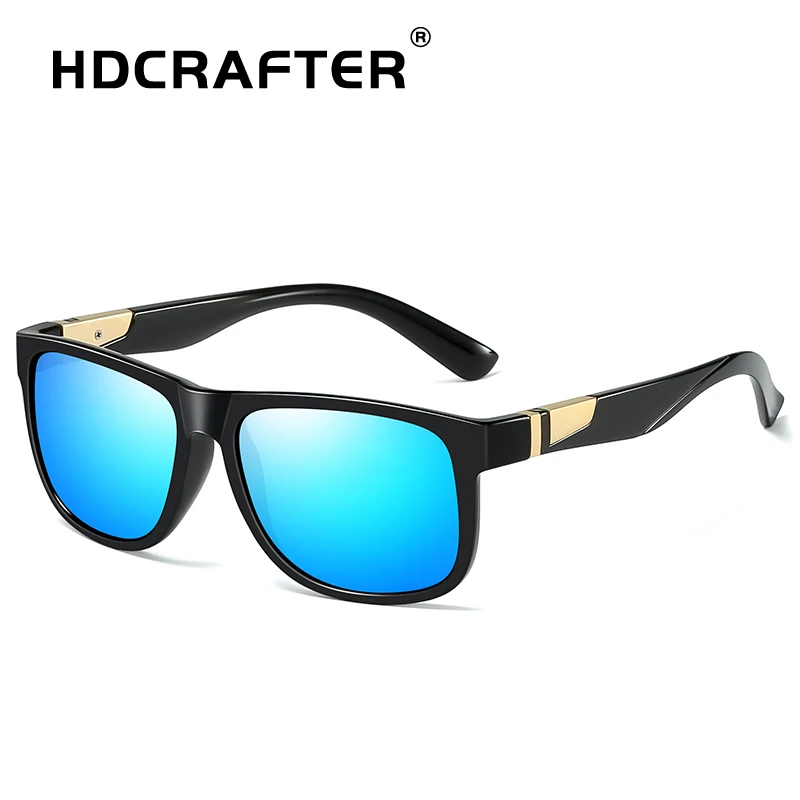 HDCRAFTER квадратные поляризованные солнцезащитные очки es для мужчин с зеркальным
